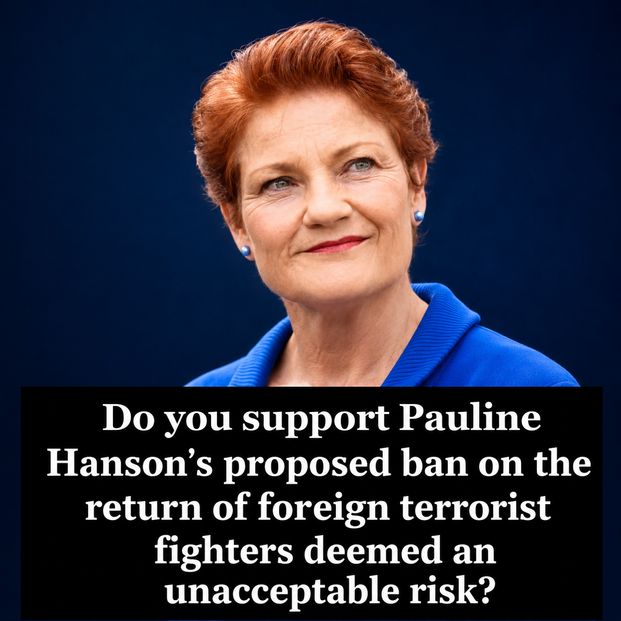 Pauline Hanson announces proposal to strengthen Australia's laws on returning foreign terrorist fighters