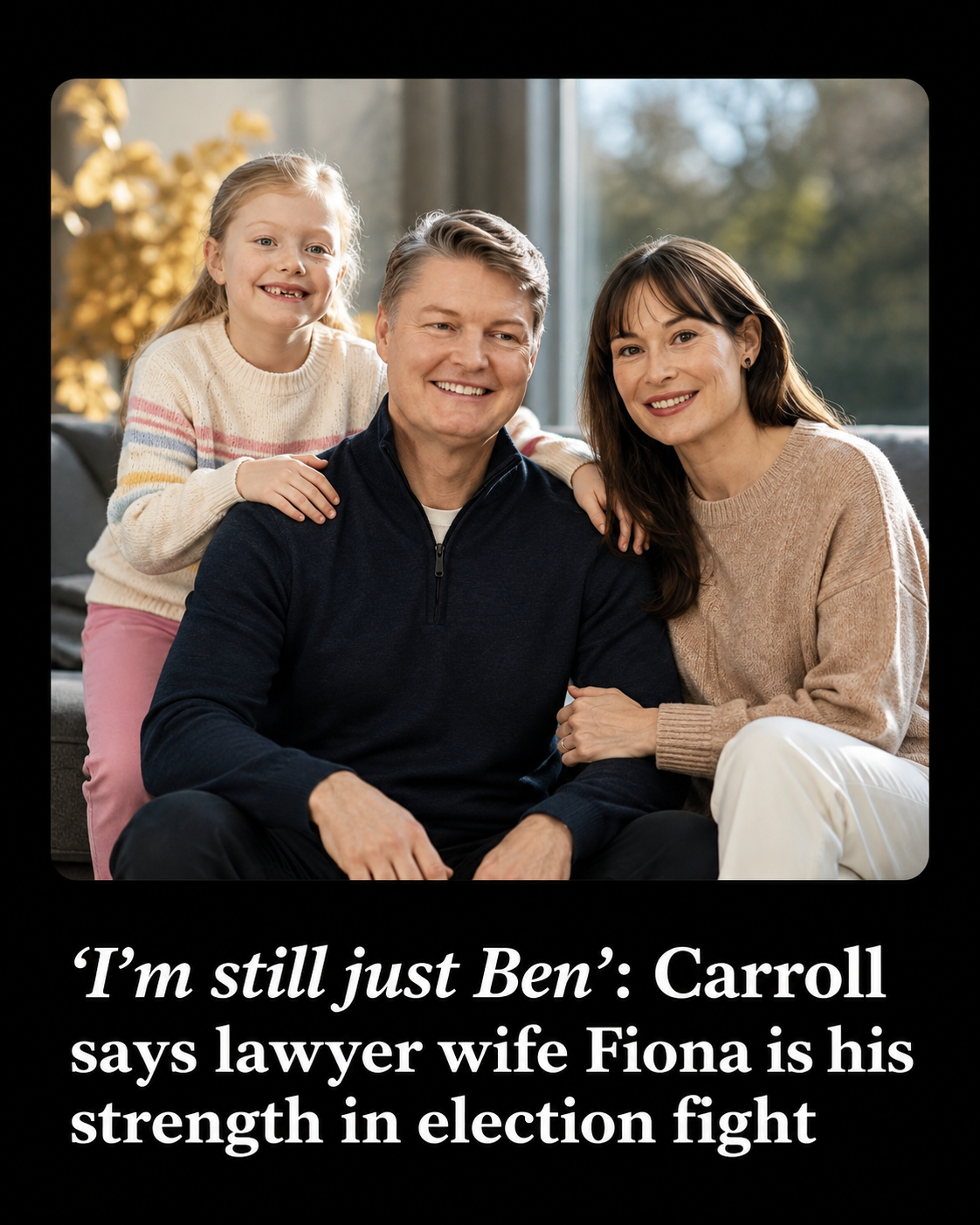 Victorian Premier Ben Carroll discusses his leadership and family support