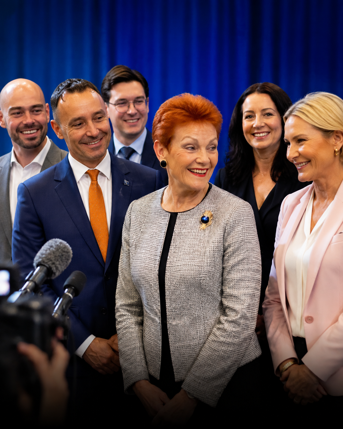 Pauline Hanson addresses media during One Nation's Victorian campaign launch in Melbourne