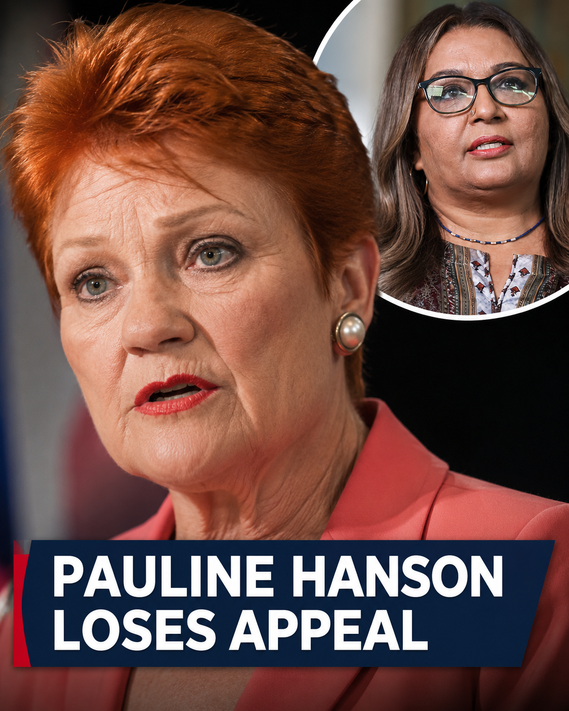 Pauline Hanson after losing her Federal Court appeal over racial discrimination ruling
