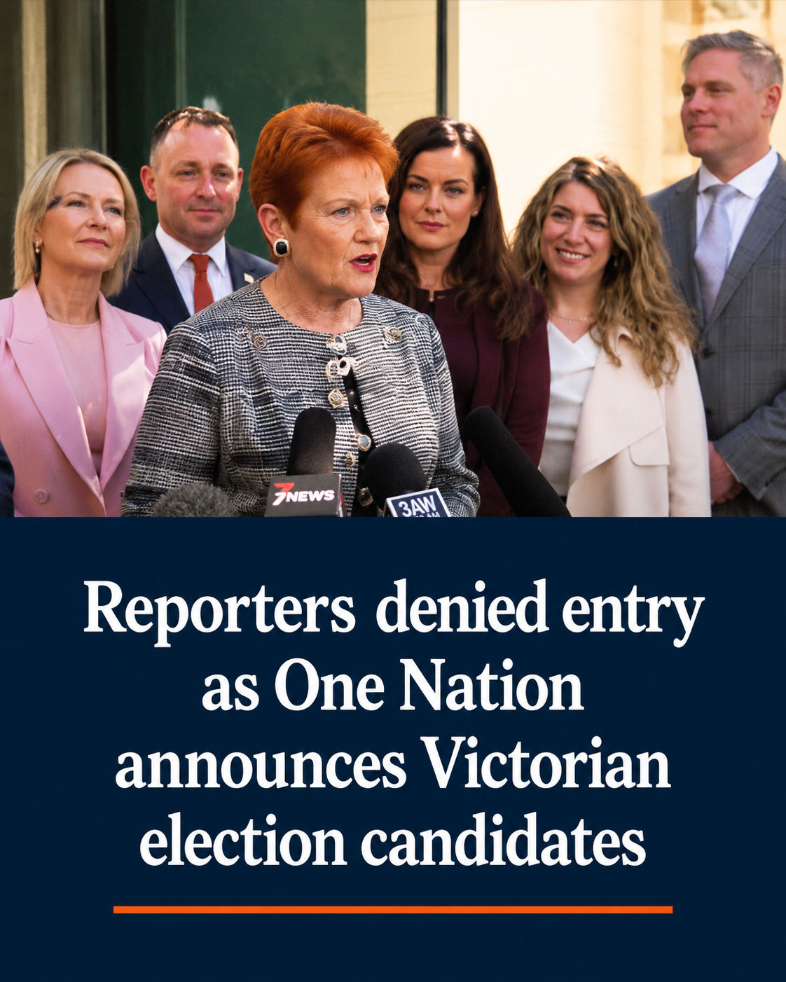 Warren Pickering unveiled as One Nation's Victorian leader alongside Pauline Hanson during the party's state election campaign launch