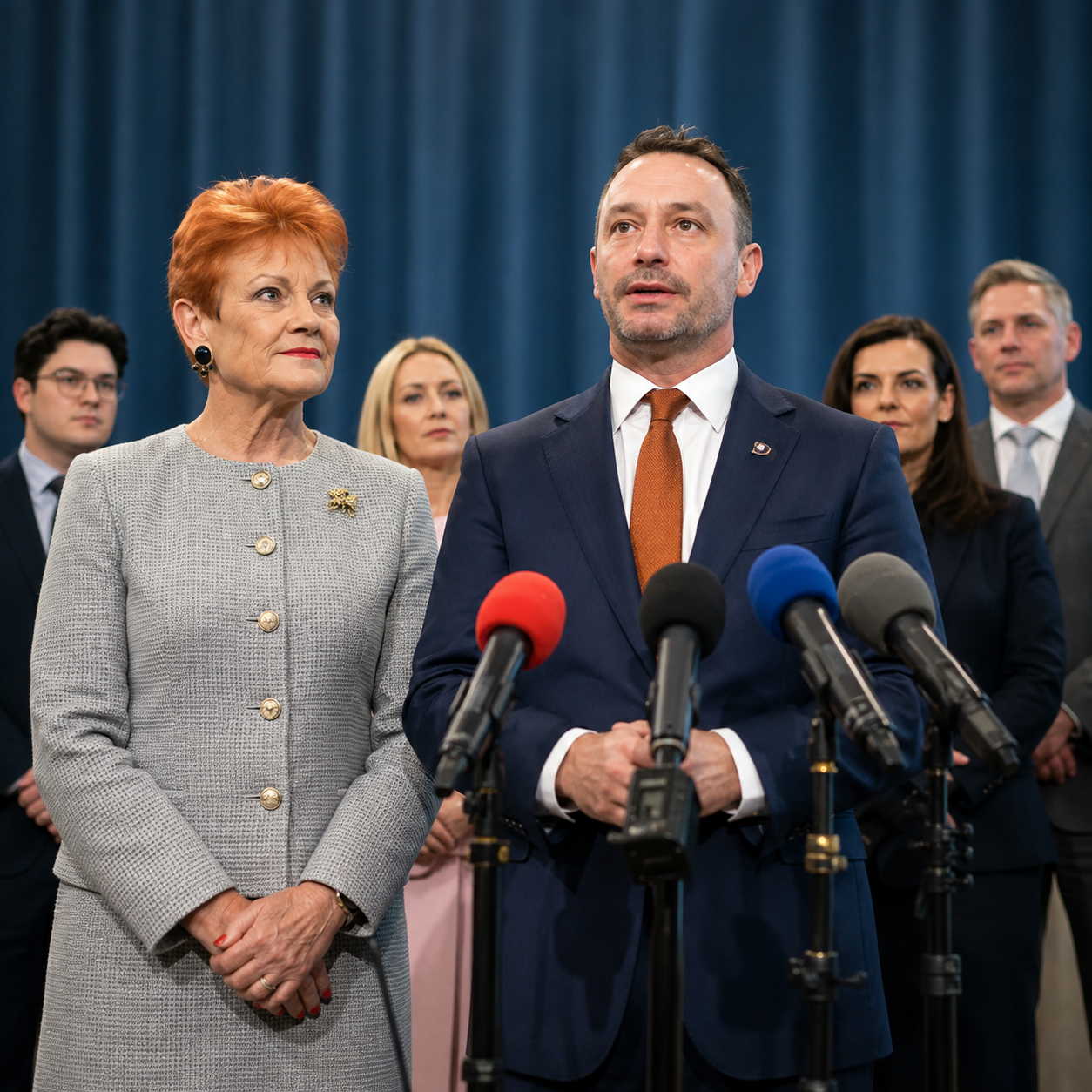 One Nation leader Warren Pickering speaks after Pauline Hanson Melbourne event