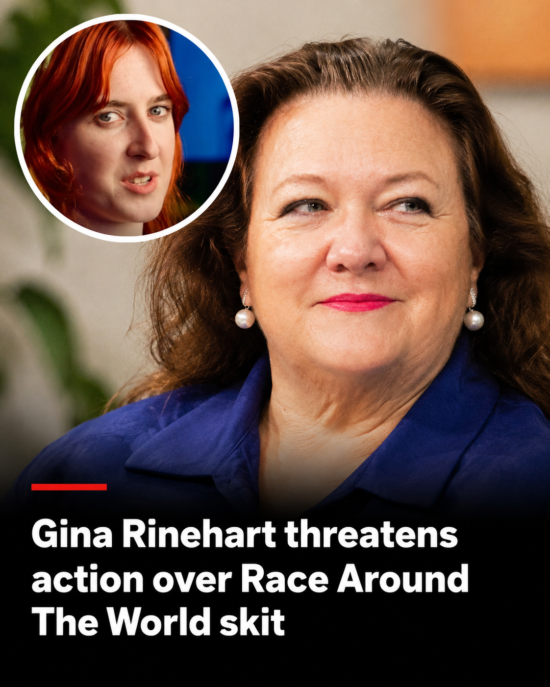 Gina Rinehart launches legal action against the ABC over a controversial Race Around The World segment