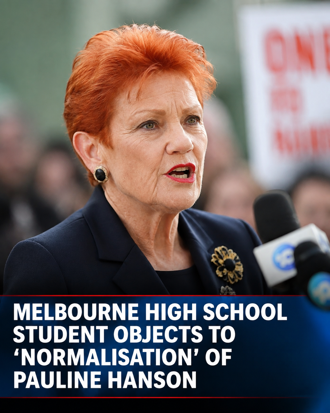 Melbourne student speaks about nationwide protest against Pauline Hanson and One Nation