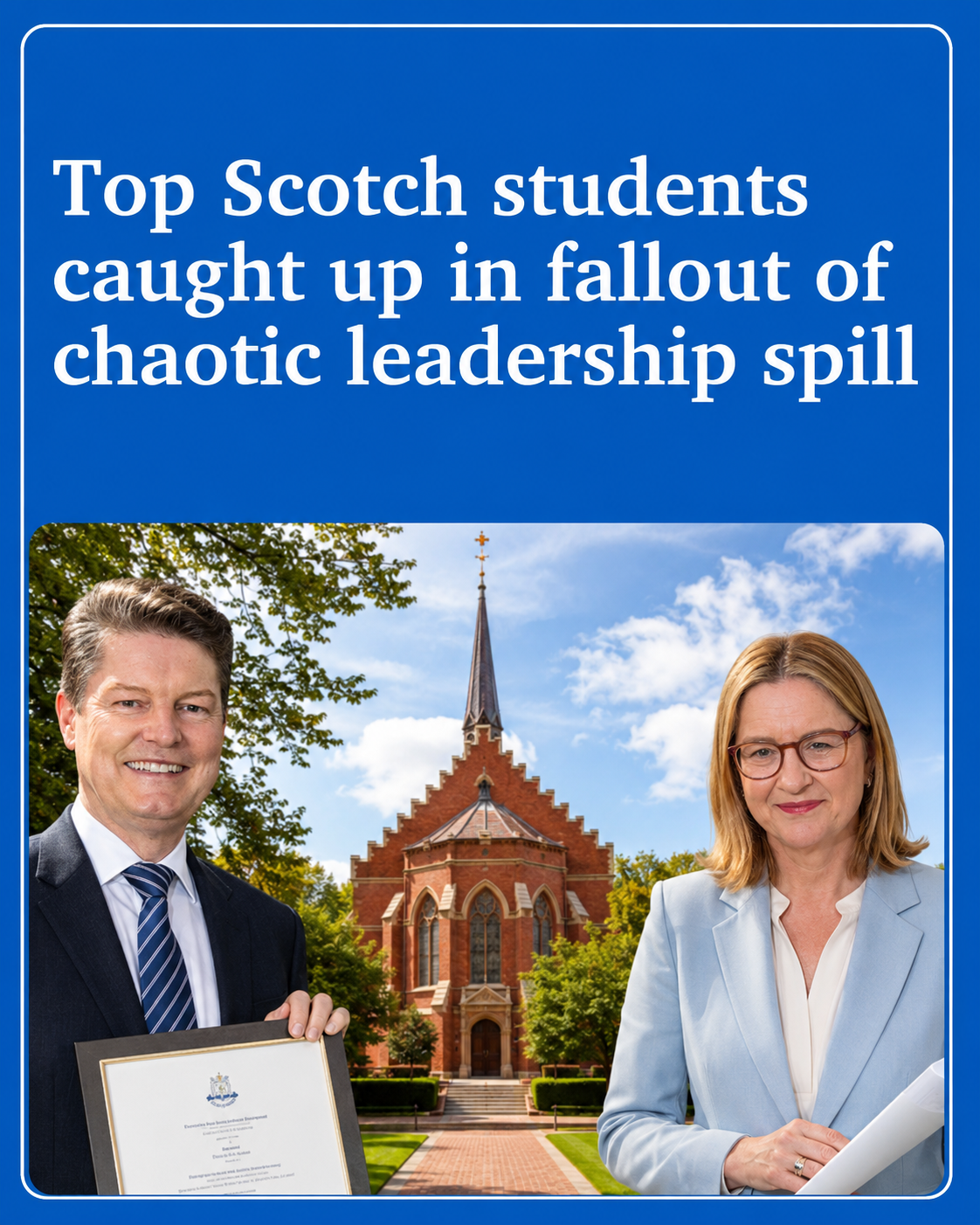 Scotch College students receive Premier's VCE Awards during Victoria's leadership transition