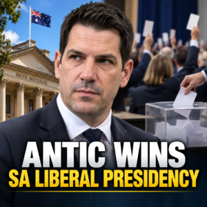 Editorial image illustrating Alex Antic's election as South Australian Liberal Party president
