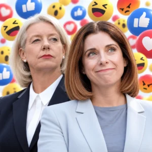 Australian politicians pictured with social media icons