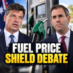 Editorial image illustrating the Australian political debate over the Coalition's Fuel Price Shield proposal