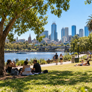 South-east Australian warm spring weather