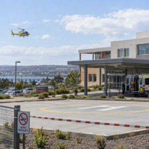 Approved editorial image for regional South Australia hospital helipad story