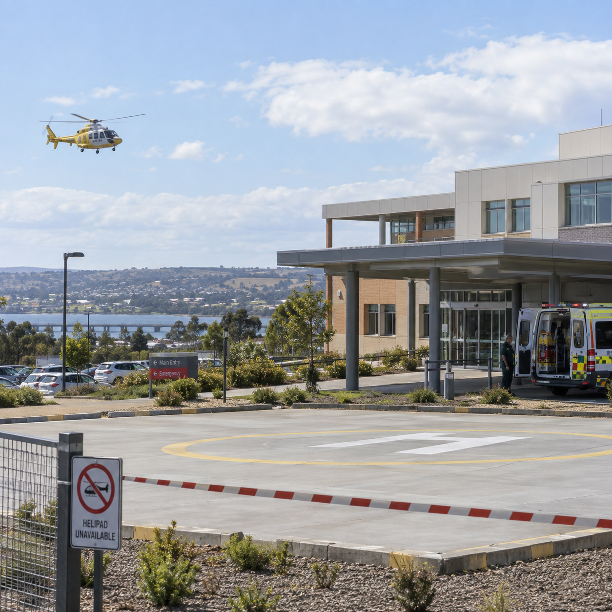 Medical Retrieval Helicopters Still Unable to Land at Murray Bridge and Victor Harbor Hospitals