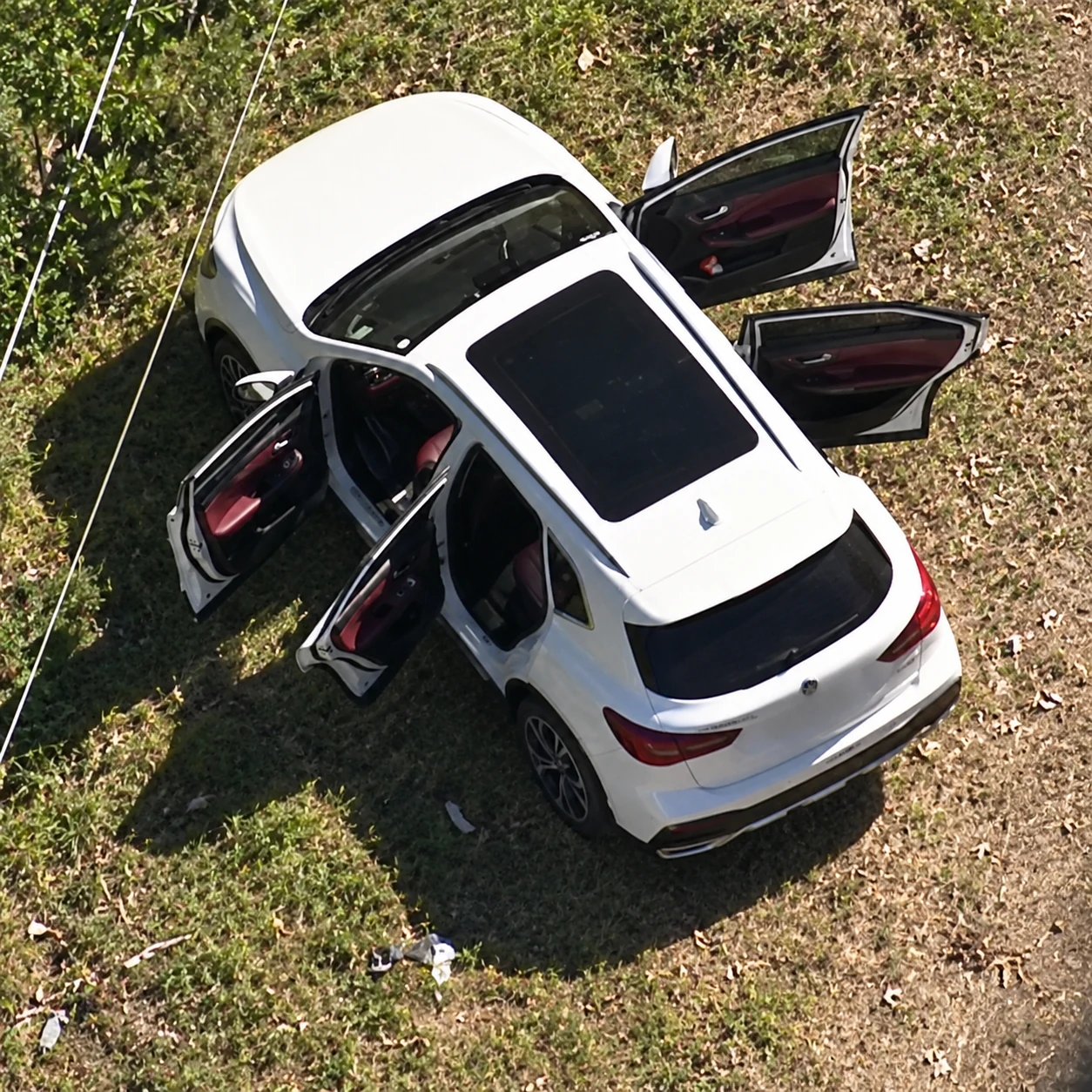 White vehicle at the Valley Heights incident scene