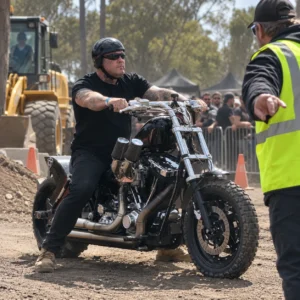 Motorcyclist at the Westdale Burnouts event in Western Australia