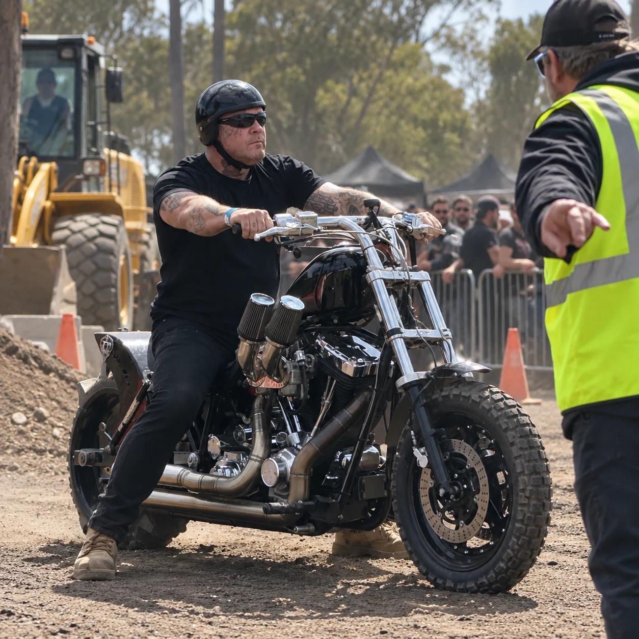Motorcyclist at the Westdale Burnouts event in Western Australia