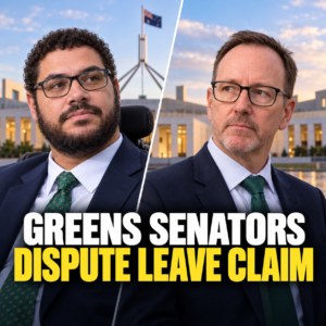 Editorial composite of Jordon Steele-John and David Shoebridge against Parliament House.