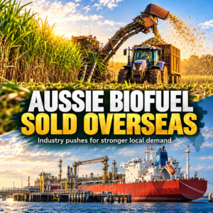 AI-assisted editorial illustration of sugarcane harvesting and tanker; no claim that vessel carried featured shipment