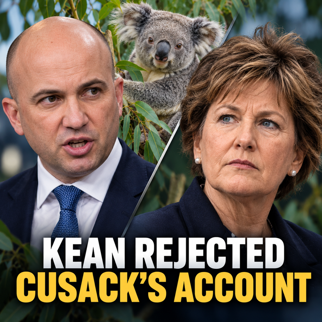 Editorial illustration of Matt Kean, Catherine Cusack and a koala