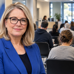 AI illustration of victim support services in Victoria amid delays in financial assistance applications.