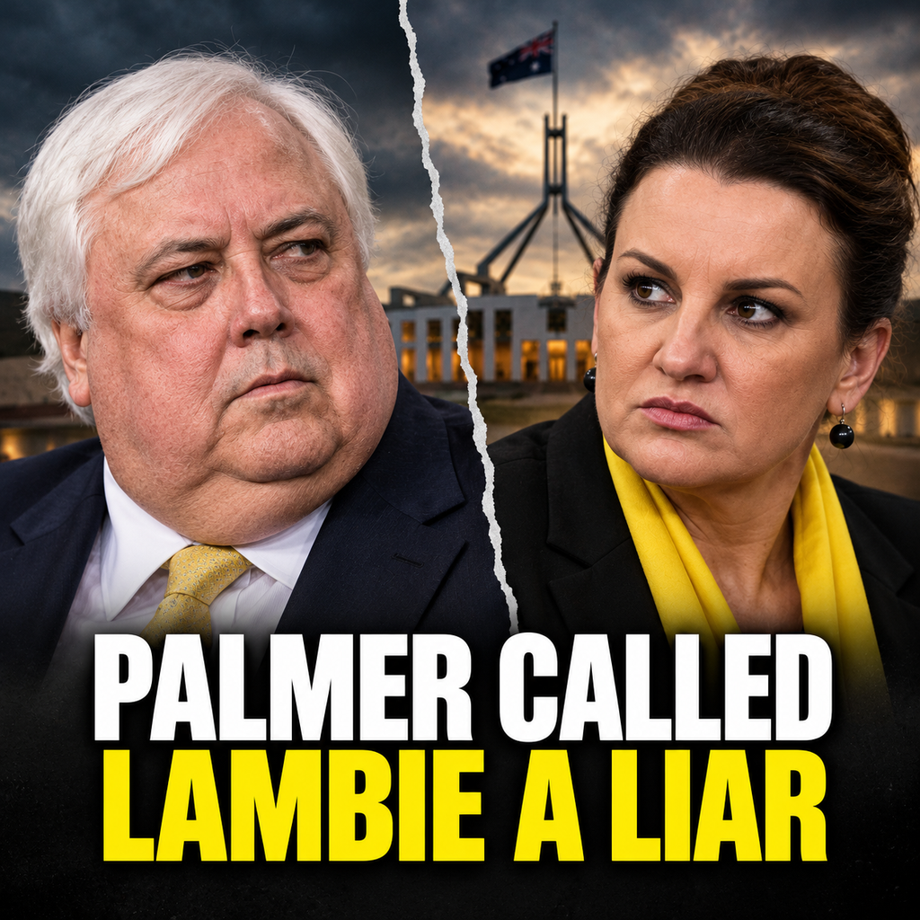 Editorial split portrait of Clive Palmer and Jacqui Lambie